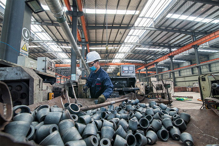 灵武网架配件-锥头加工车间